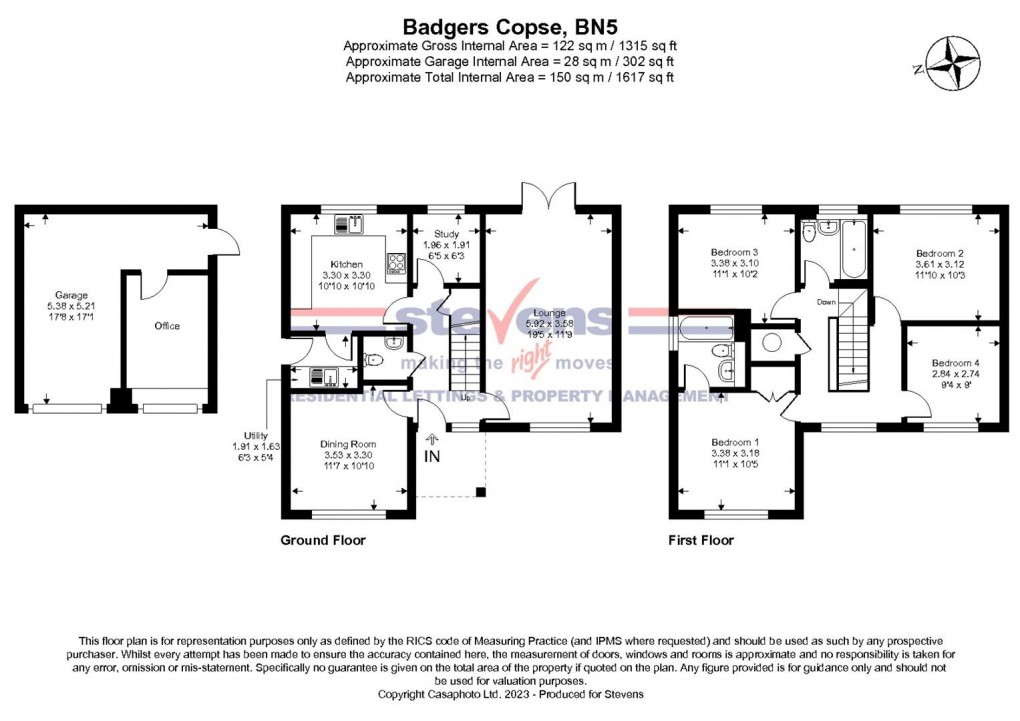 Floorplan for Badger Copse, Henfield