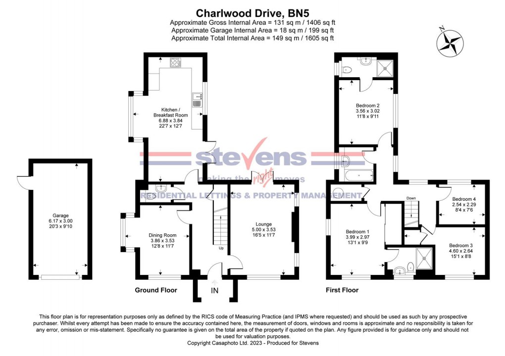 Floorplan for Charlwood Drive, Henfield