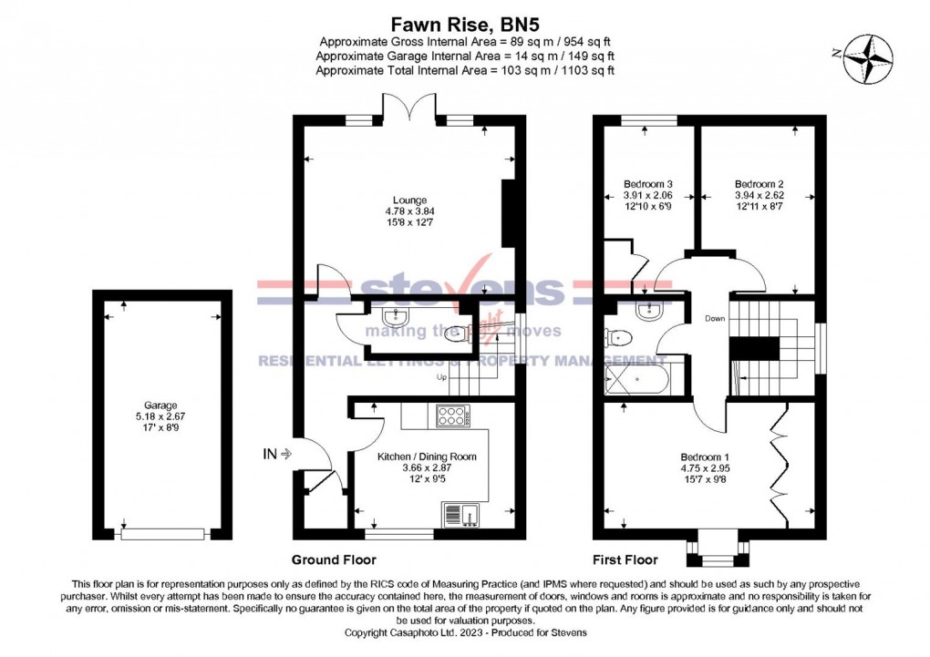 Floorplan for Fawn Rise, Henfield