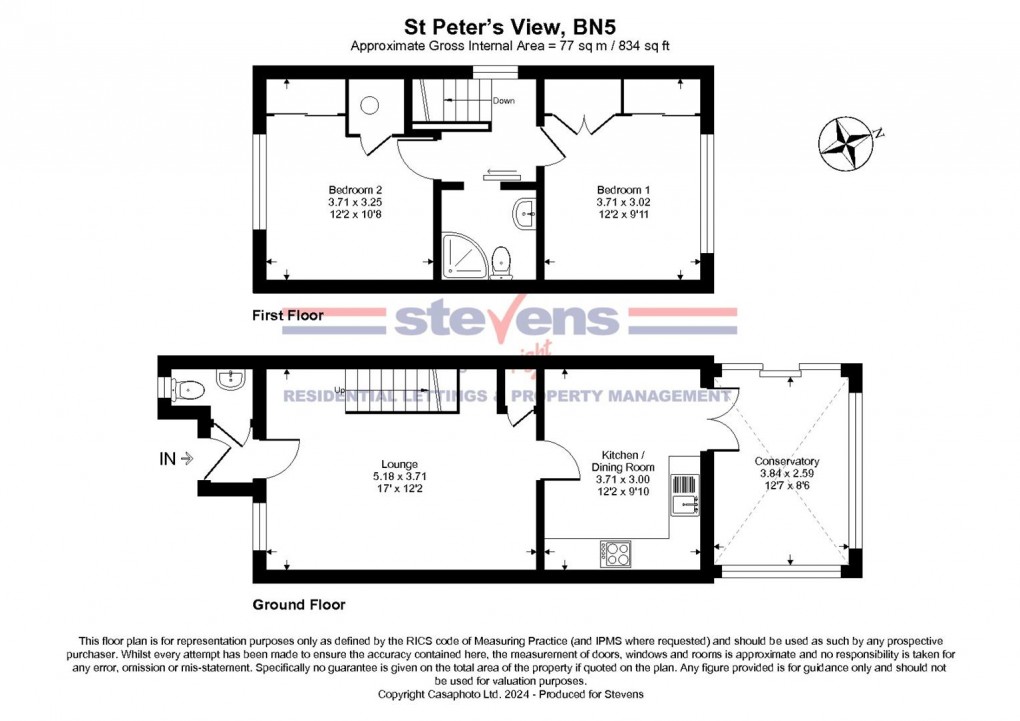Floorplan for St. Peters View, Henfield