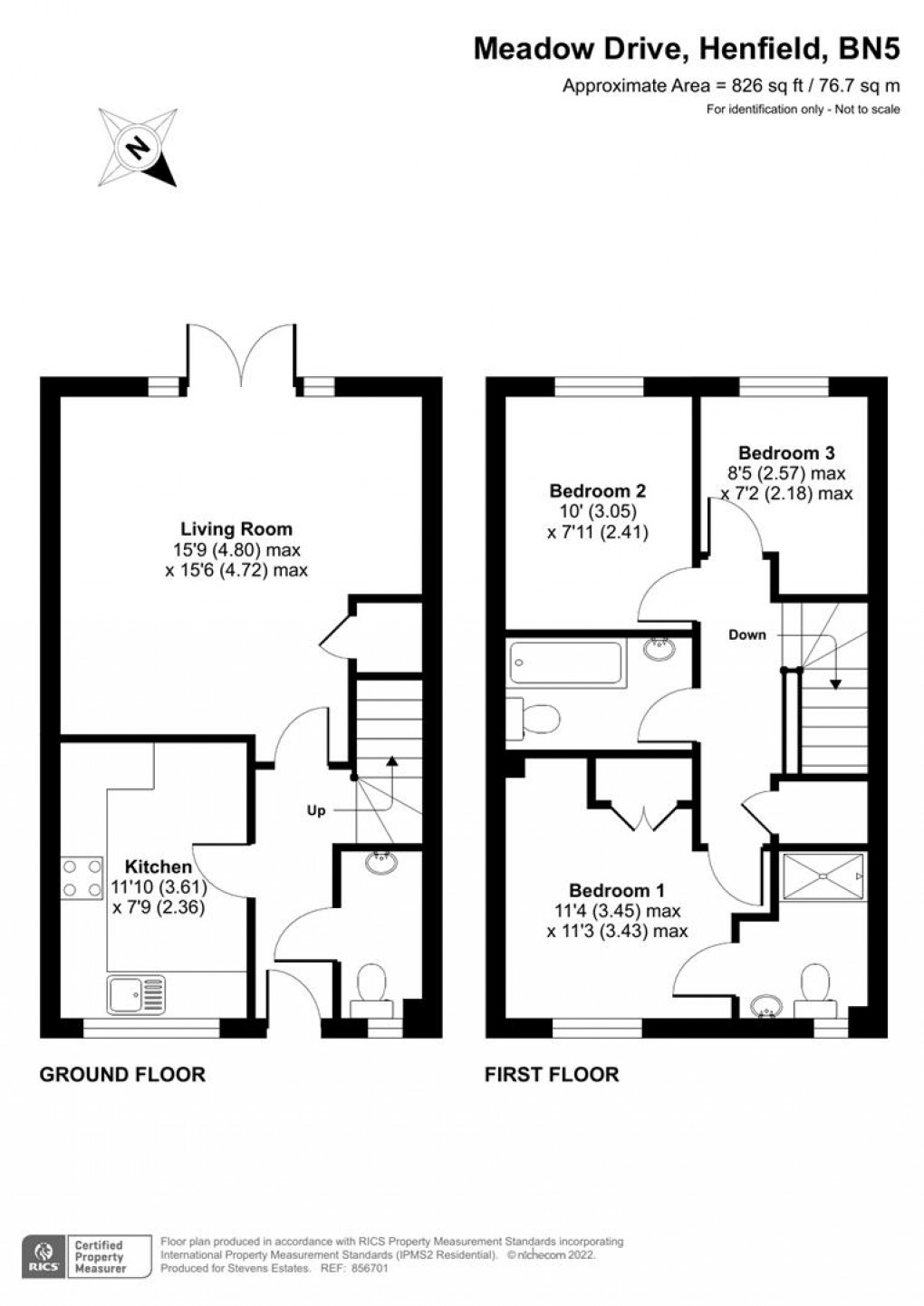 Floorplan for Meadow Drive, Henfield