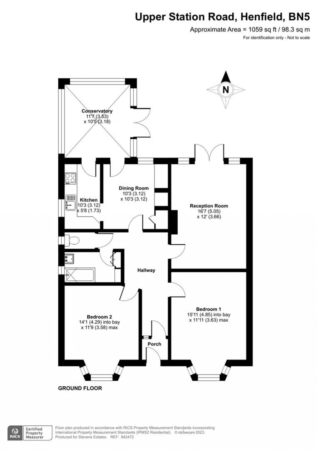 Floorplan for Upper Station Road, Henfield