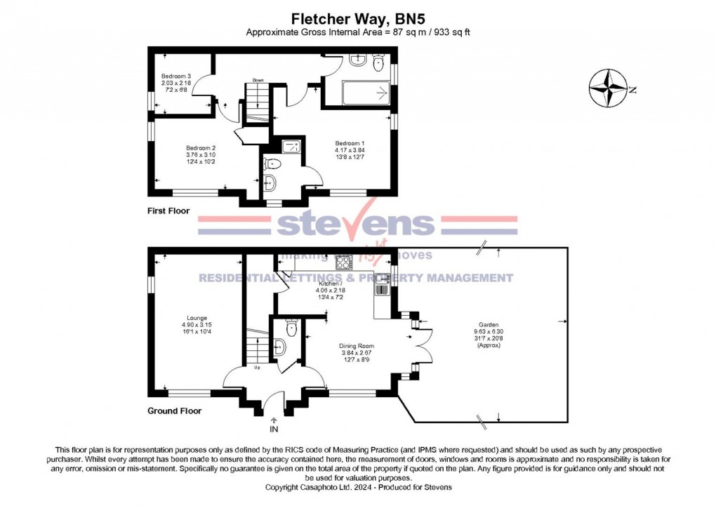 Floorplan for Fletcher Way, Henfield