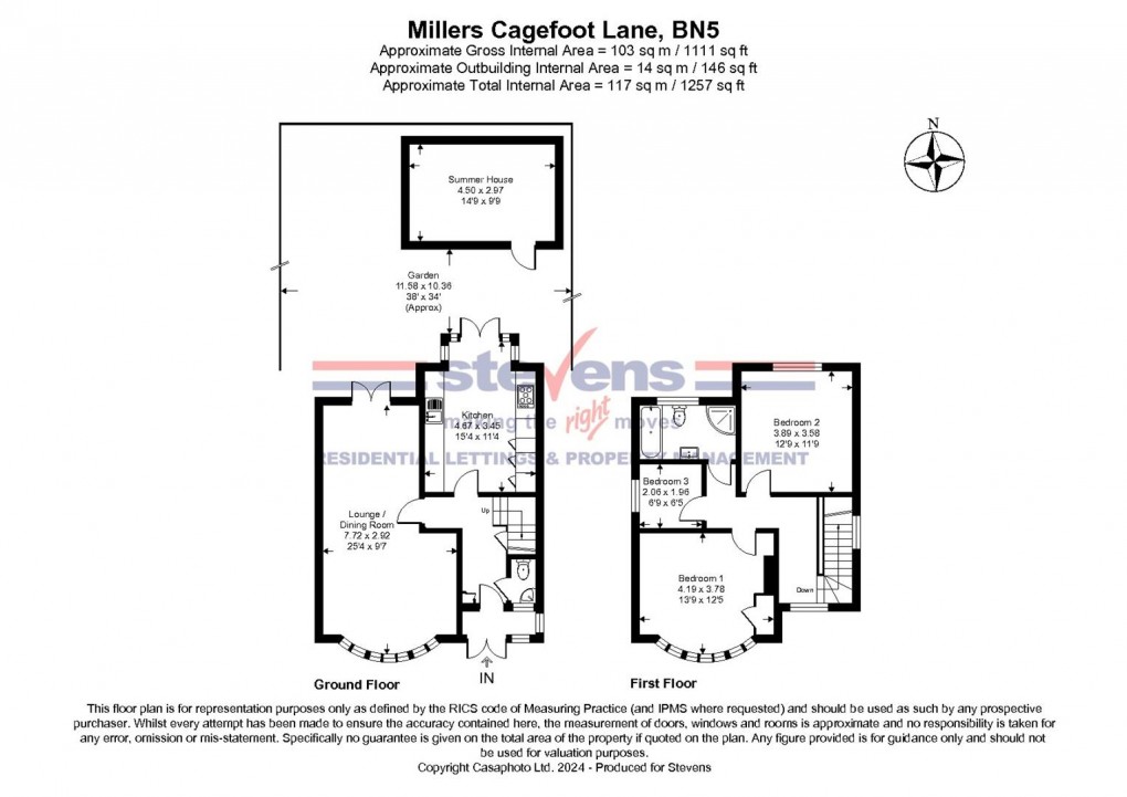 Floorplan for Cagefoot Lane, Henfield