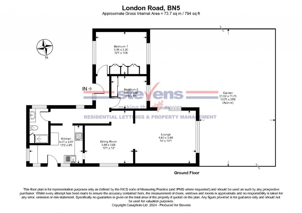 Floorplan for London Road, Henfield