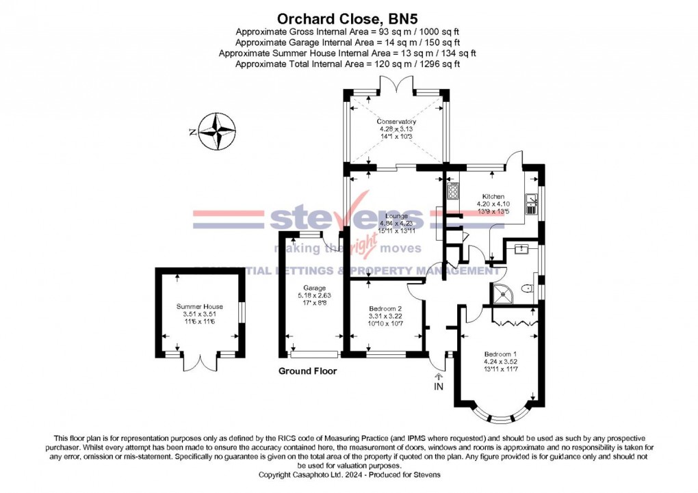 Floorplan for Orchard Close, Small Dole, Henfield