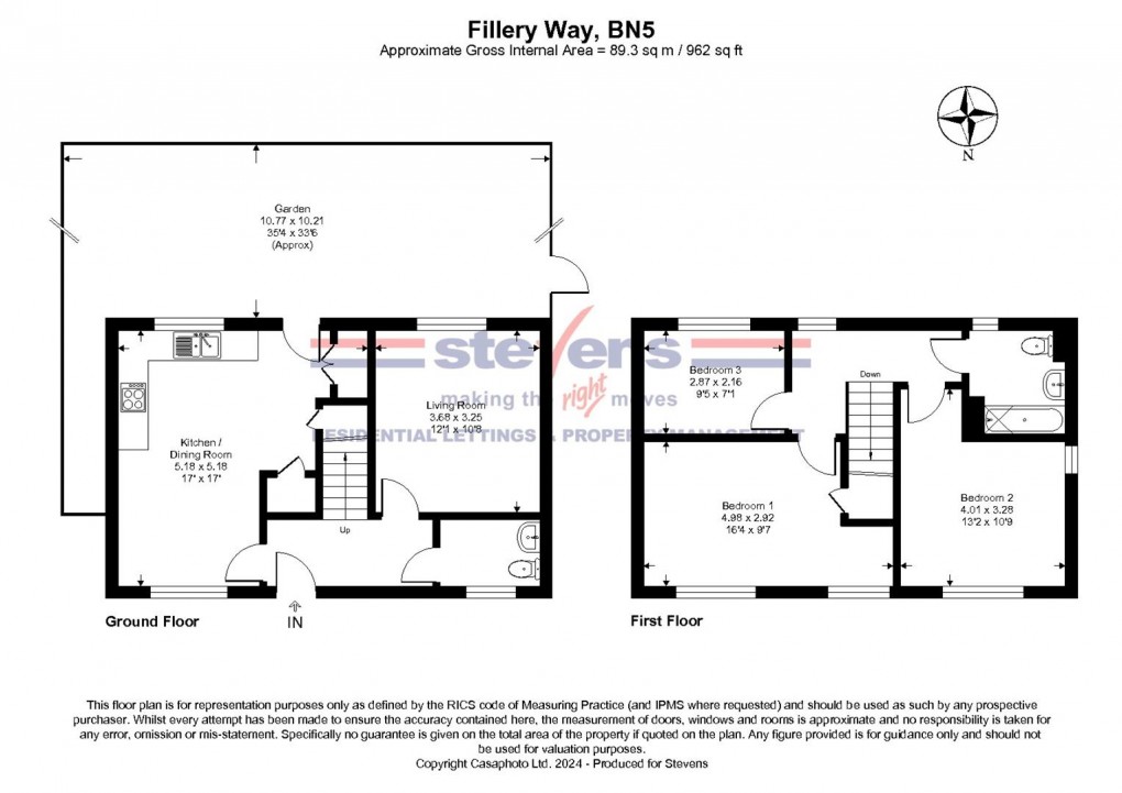 Floorplan for Fillery Way, Henfield