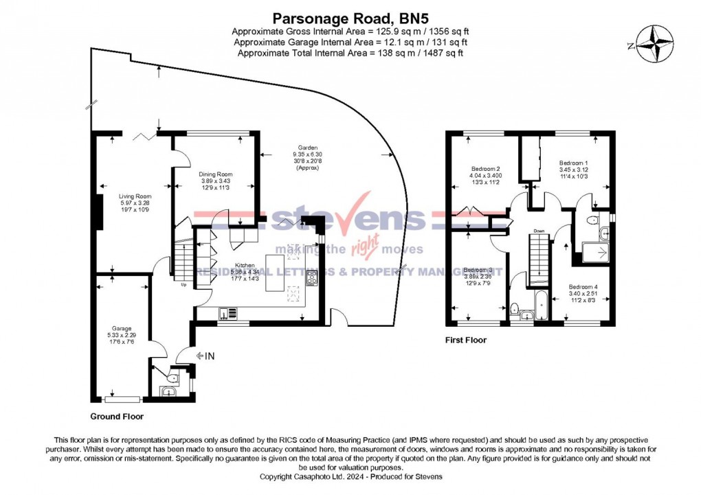 Floorplan for Parsonage Road, Henfield