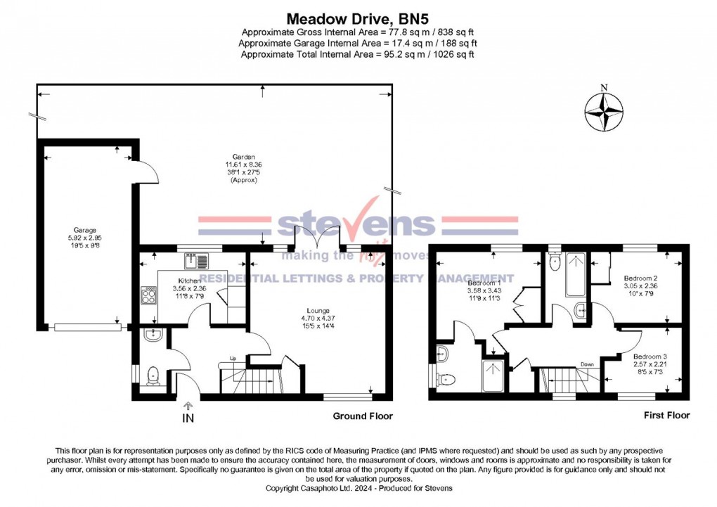 Floorplan for Meadow Drive, Henfield