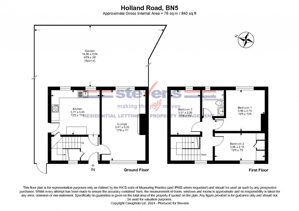 Floorplan for Hollands Road, Henfield