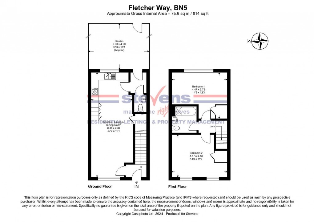 Floorplan for Fletcher Way, Henfield