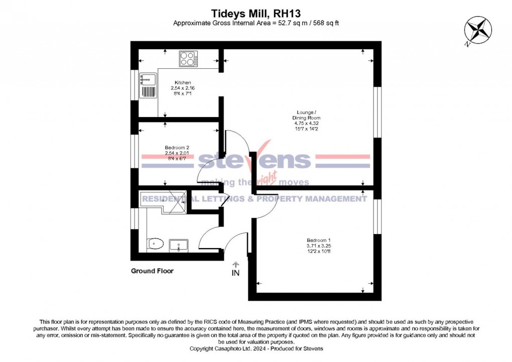 Floorplan for Chapman Court, Tideys Mill, Partridge Green, Horsham