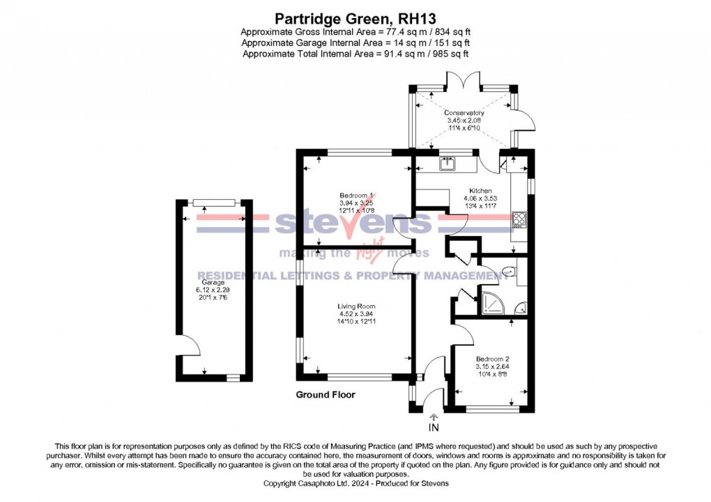 Floorplan for The Rise, Partridge Green, Horsham