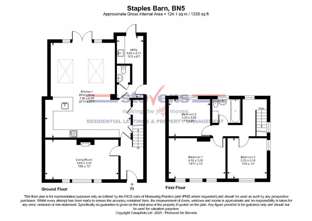 Floorplan for Staples Barn, Henfield