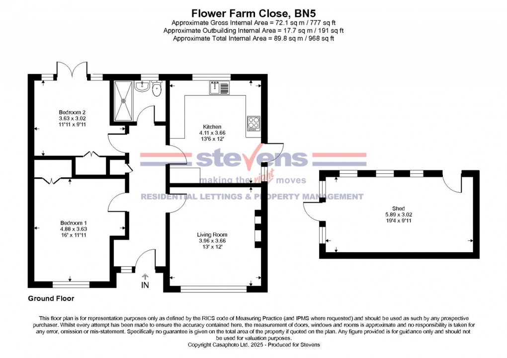 Floorplan for Flower Farm Close, Henfield