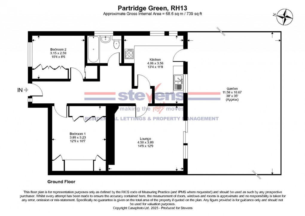 Floorplan for The Rise, Partridge Green, Horsham