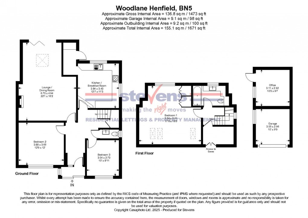 Floorplan for Wood Lane, Small Dole