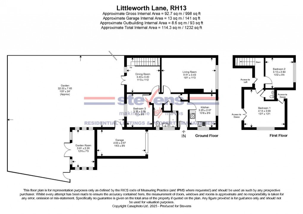 Floorplan for Littleworth Lane, Partridge Green