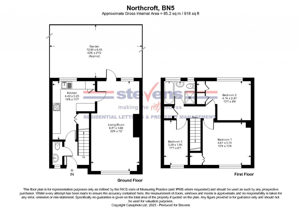 Floorplan for Northcroft, Henfield