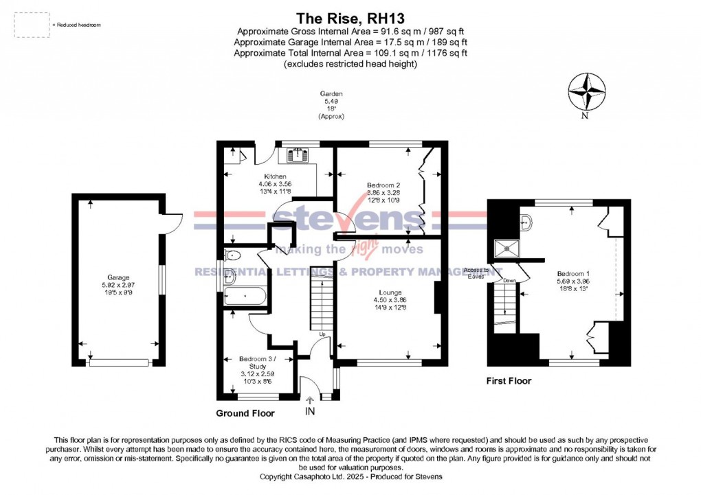 Floorplan for The Rise, Partridge Green, Horsham