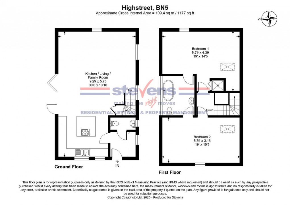 Floorplan for High Street, Henfield