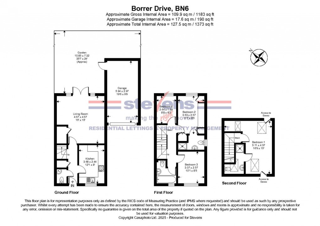 Floorplan for Borrer Drive, Henfield