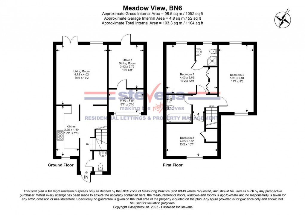 Floorplan for Meadow View, Sayers Common, Hassocks