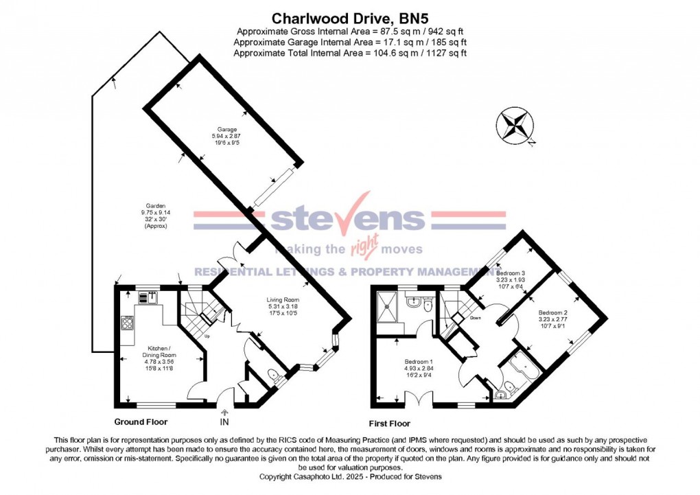 Floorplan for Charlwood Drive, Henfield
