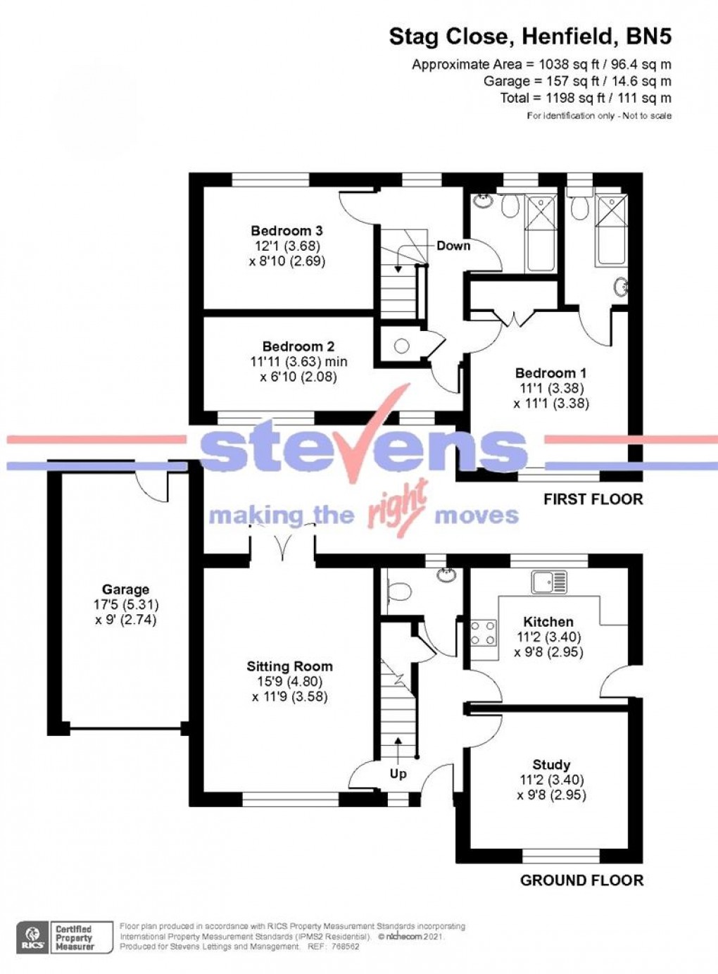 Floorplan for Stag Close, Henfield, West Sussex