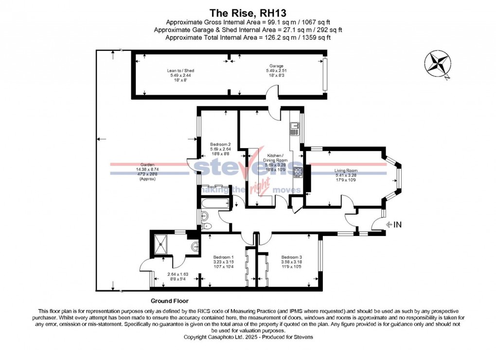 Floorplan for The Rise, Partridge Green, Horsham