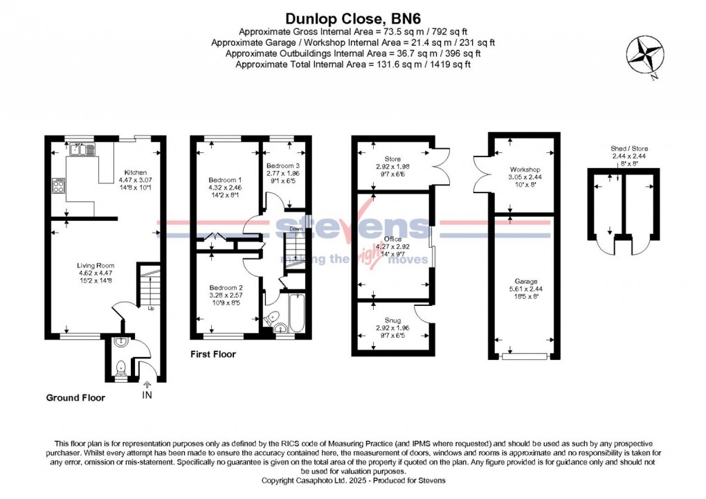 Floorplan for Dunlop Close, Sayers Common, Hassocks