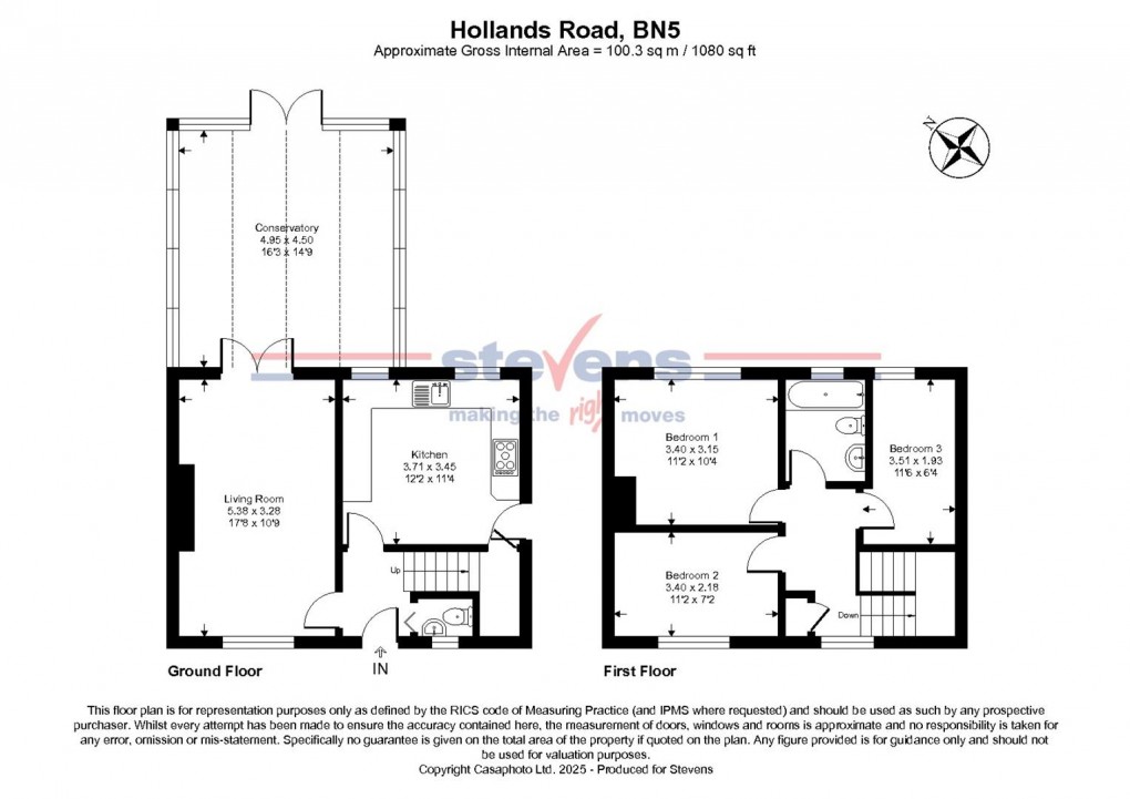 Floorplan for Hollands Road, Henfield