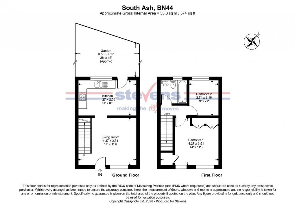 Floorplan for South Ash, Steyning, West Sussex