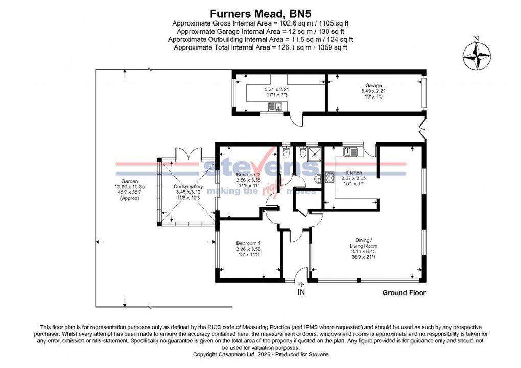 Floorplan for Furners Mead, Henfield, West Sussex