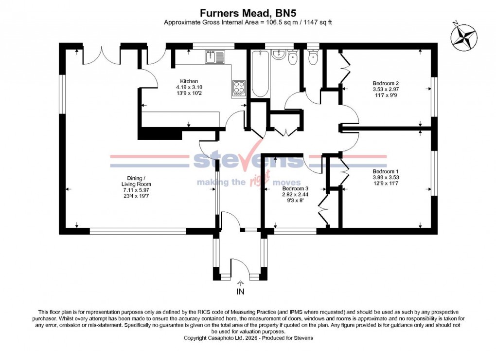 Floorplan for Furners Mead, Henfield, West Sussex