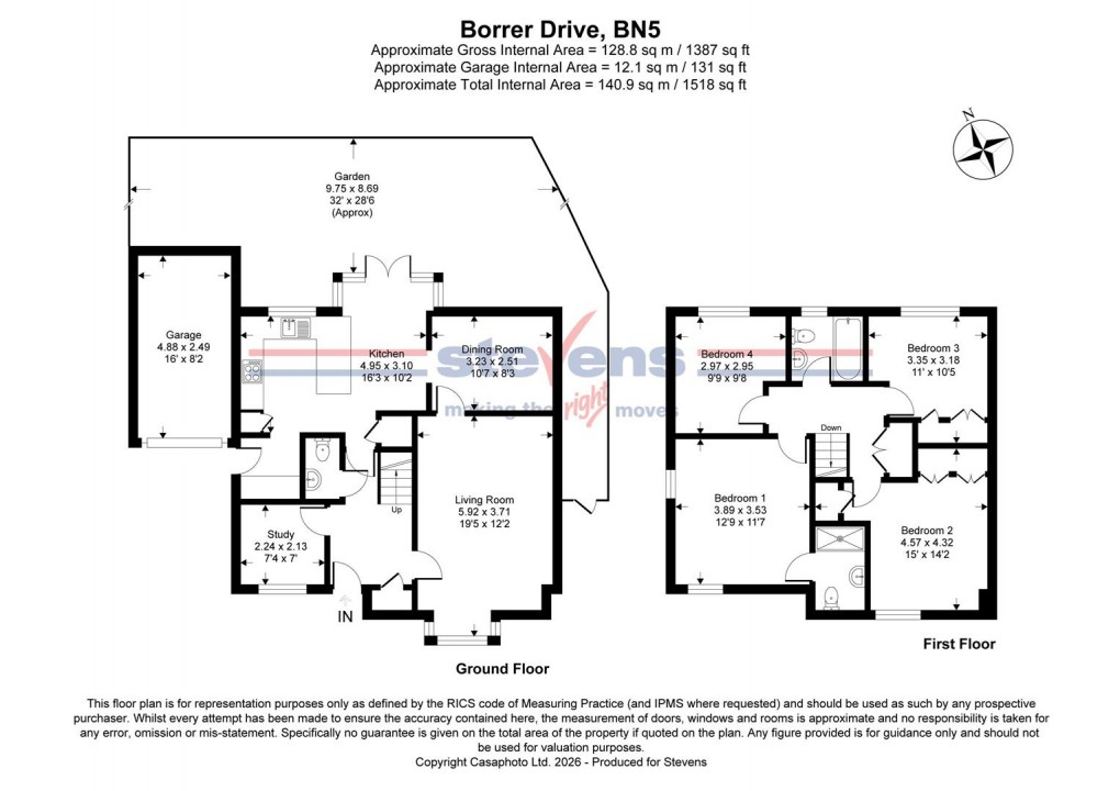Floorplan for Borrer Drive, Henfield