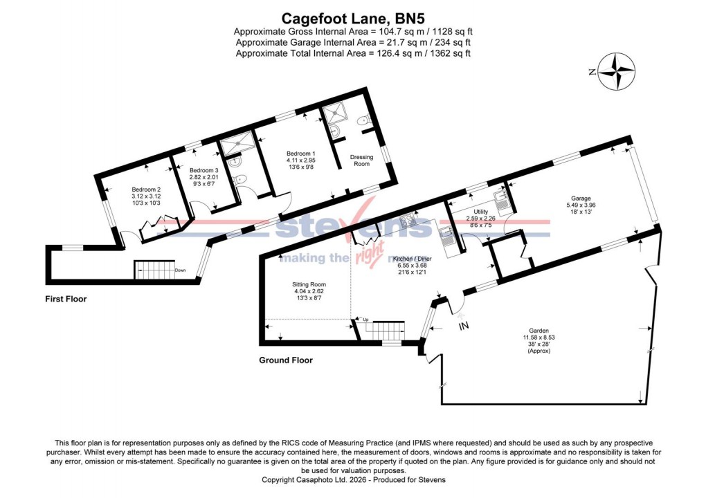 Floorplan for Cagefoot Lane, Henfield, West Sussex