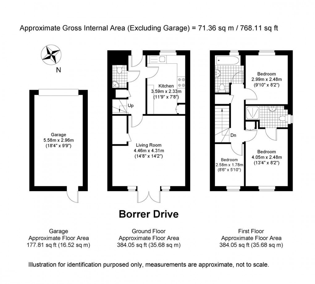 Floorplan for Borrer Drive, Henfield, West Sussex