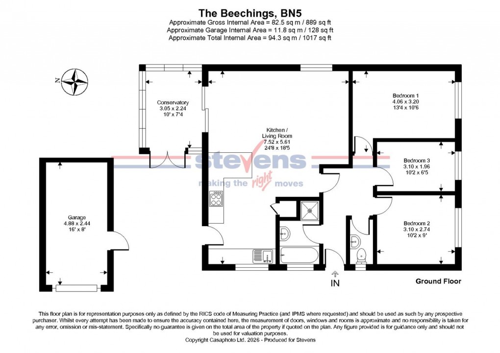 Floorplan for Beechings, Henfield, West Sussex