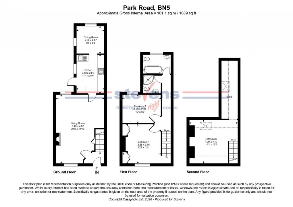 Floorplan for Park Road, Henfield