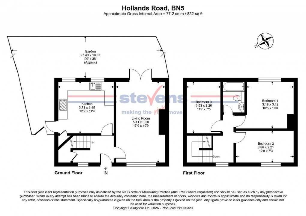 Floorplan for Hollands Road, Henfield, West Sussex
