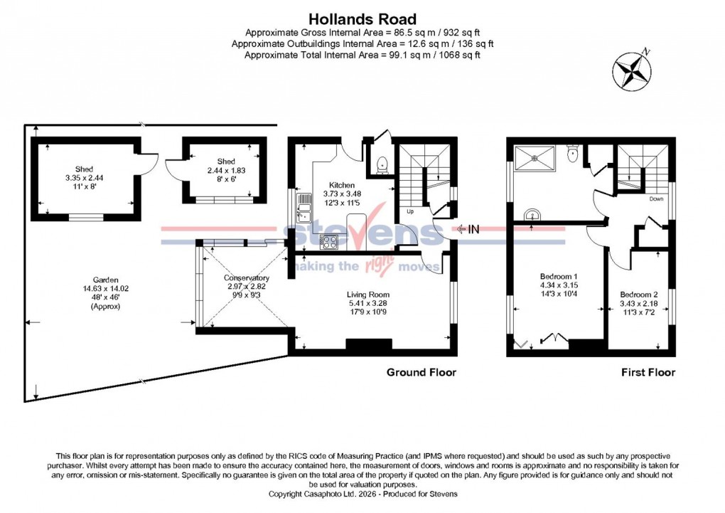 Floorplan for Hollands Road, Henfield